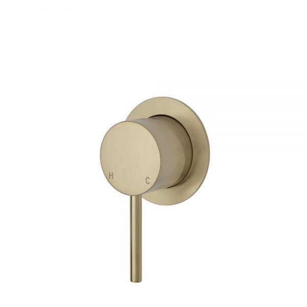 Fienza Kaya Wall Mixer, Small Round Plate, Urban Brass 228101UB