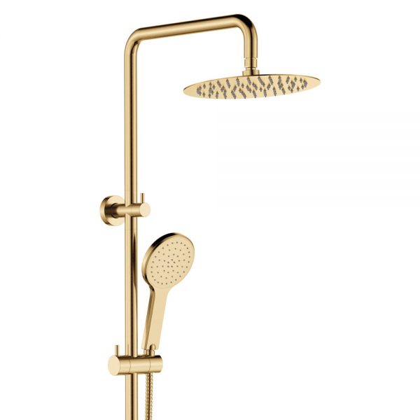 Fienza Kaya Twin Shower, Urban Brass 455109UB