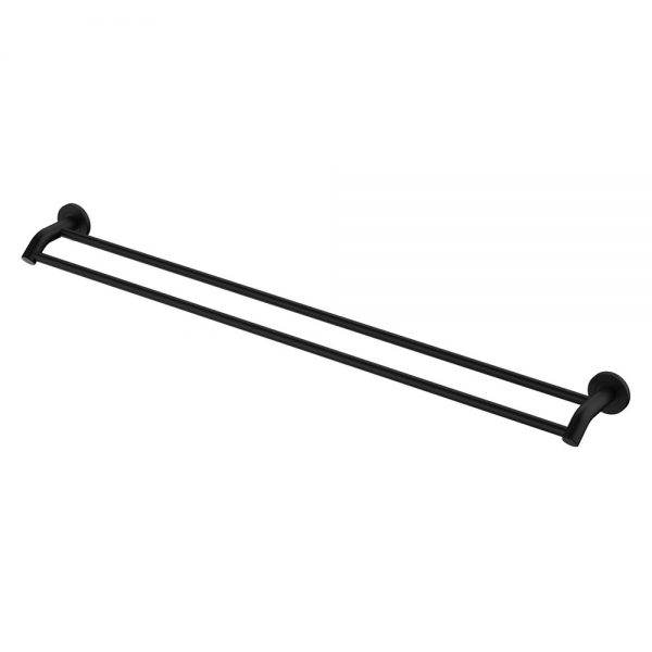 Fienza Kaya Double Towel Rail, 900mm, Matte Black 82808MB