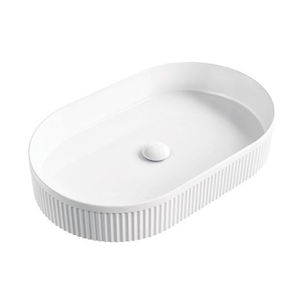 Fienza Eleanor Oval Above Counter Fluted Basin RB464