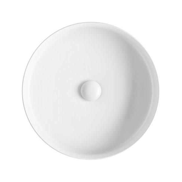 Fienza Eleanor Round Above Counter Fluted Basin, Matte White