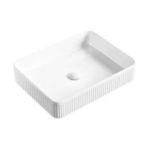 Fienza Eleanor Rectangular Above Counter Fluted Basin