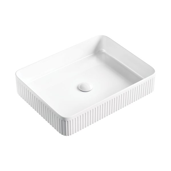 Fienza Eleanor Rectangular Above Counter Fluted Basin RB467