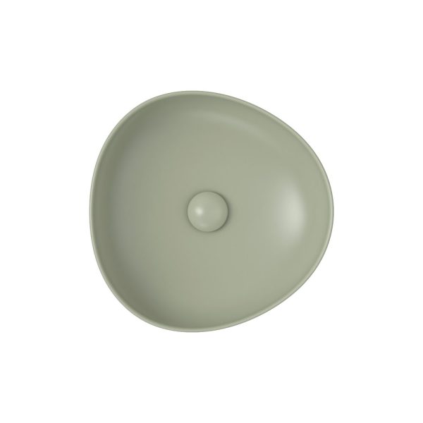 Fienza Pebble Small Above Counter Basin, Matte Olive