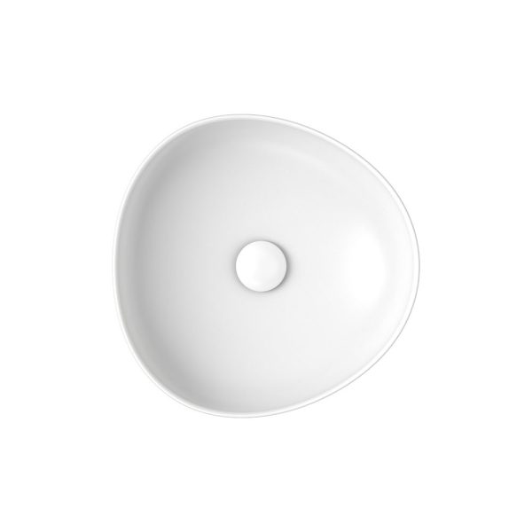 Fienza Pebble Small Above Counter Basin, Matte White