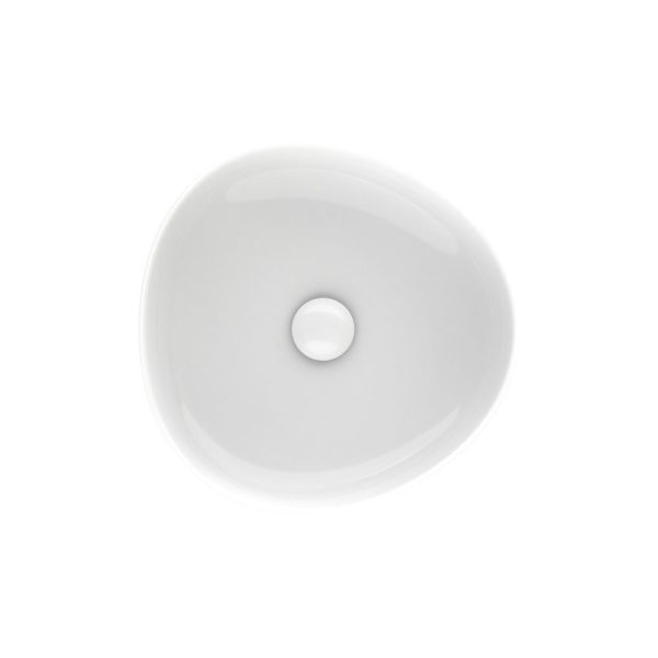 Pebble Small Above Counter Basin, Gloss White