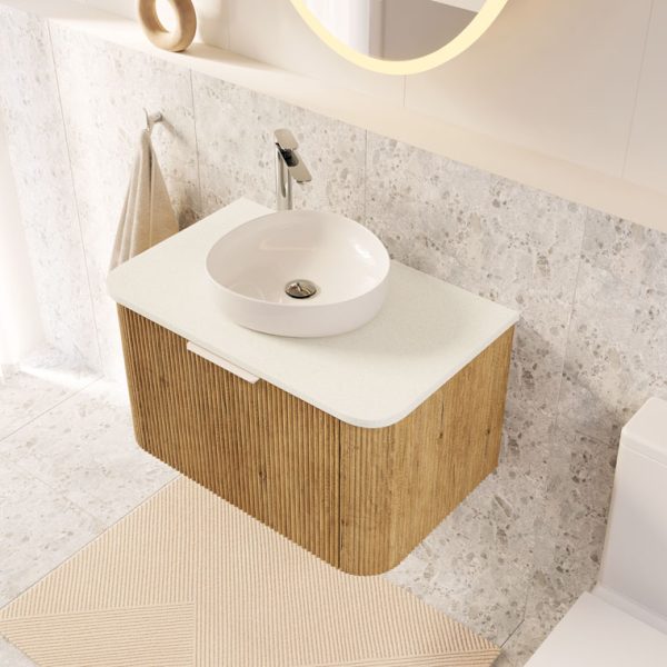 Pebble Small Above Counter Basin, Gloss White