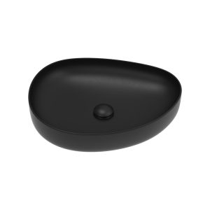 Pebble Medium Above Counter Basin, Matte Black