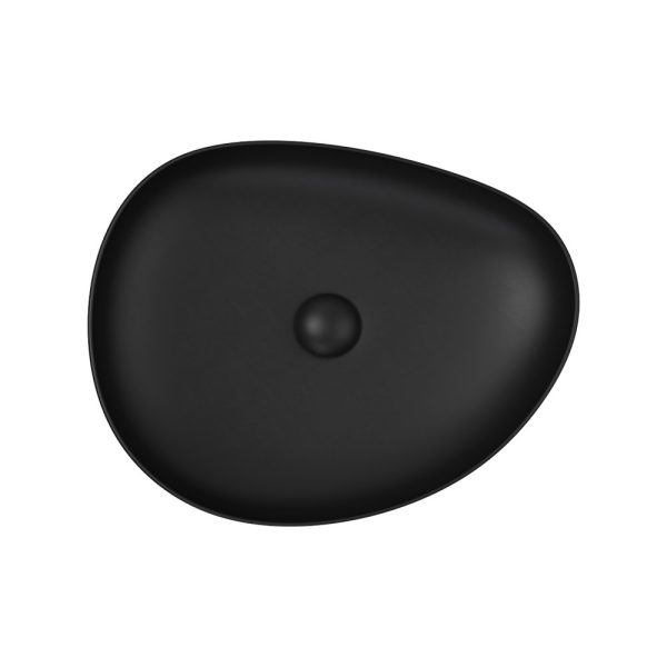 Fienza Pebble Medium Above Counter Basin, Matte Black