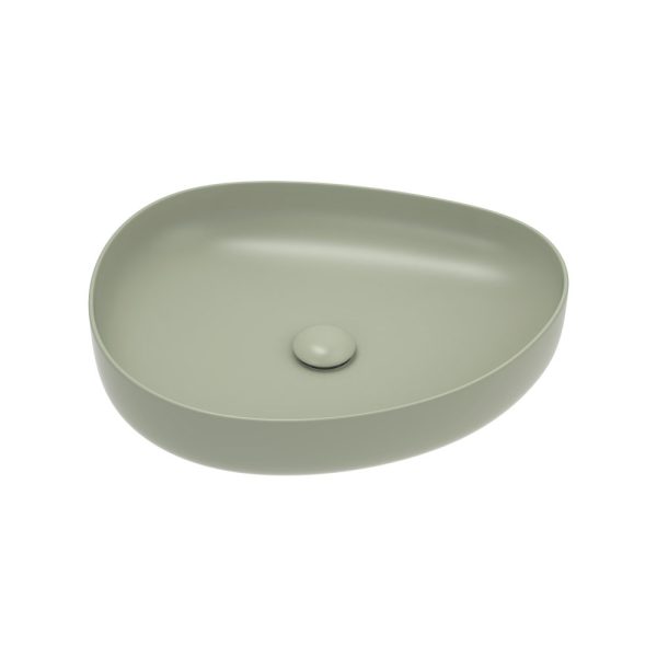 Fienza Pebble Medium Above Counter Basin, Matte Olive