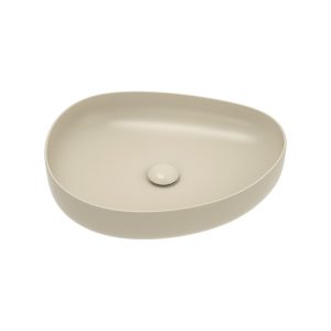 Fienza Pebble Medium Above Counter Basin, Matte Khaki