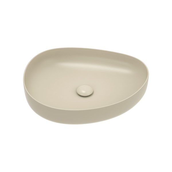 Fienza Pebble Medium Above Counter Basin, Matte Khaki