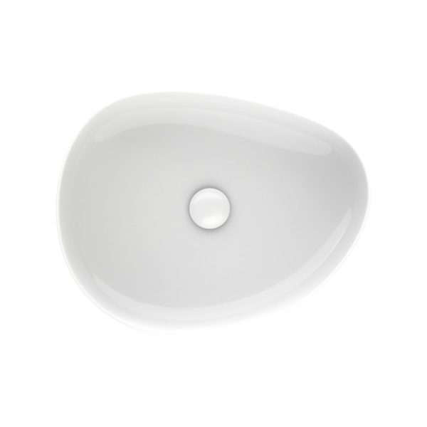 Fienza Pebble Medium Above Counter Basin, Gloss White RB487