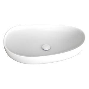 Fienza Pebble Large Above Counter Basin, Gloss White