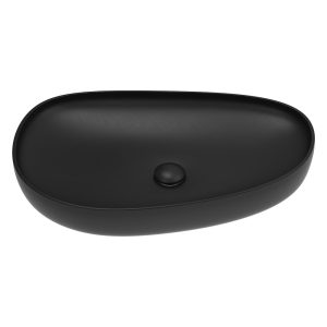 Fienza Pebble Large Above Counter Basin, Matte Black