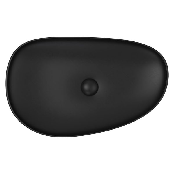 Fienza Pebble Large Above Counter Basin, Matte Black