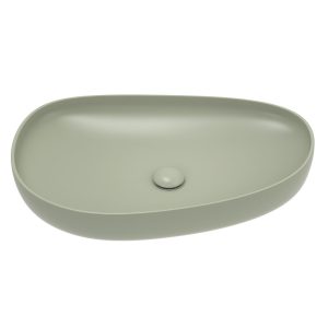 Fienza Pebble Large Above Counter Basin, Matte Olive