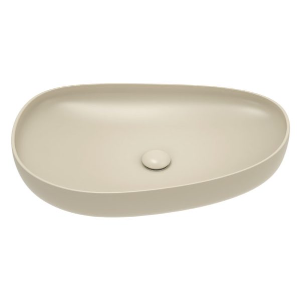 Fienza Pebble Large Above Counter Basin, Matte Khaki