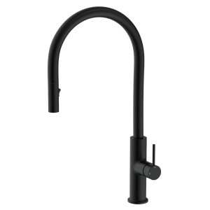 Fienza Kaya Pull-Out Sink Mixer, Matte Black 228108B