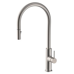 Fienza Kaya Pull-Out Sink Mixer, Brushed Nickel 228108BN