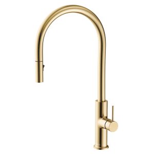 Fienza Kaya Pull-Out Sink Mixer, Urban Brass 228108UB