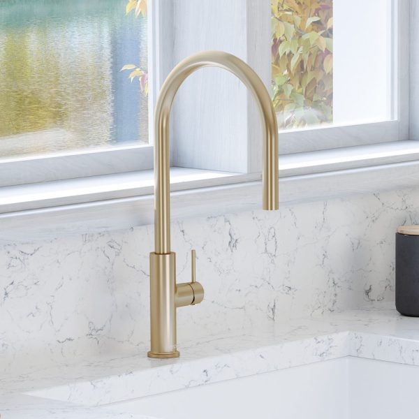 Fienza Kaya Pull-Out Sink Mixer, Urban Brass 228108UB