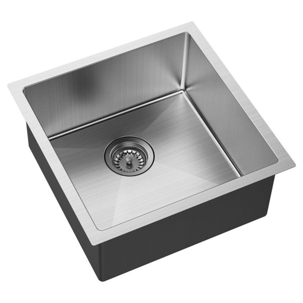 Fienza Hana 32L Single Kitchen Sink Kit, Stainless Steel 68401-KIT