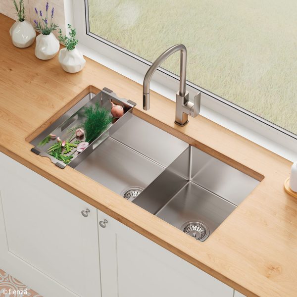 Fienza Hana 40L/27L Double Kitchen Sink 68406