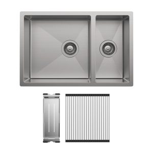 Fienza Hana 30L/15L Double Kitchen Sink Kit 68407-KIT