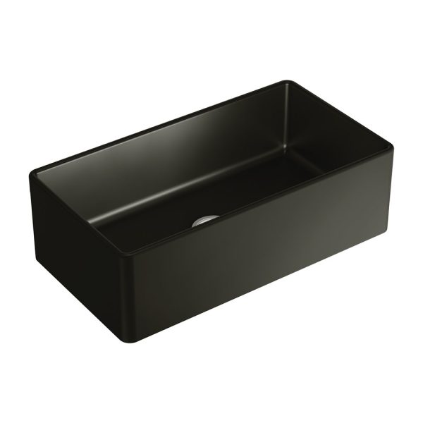 Fienza Benson Single Butler Sink, Large, Matte Black 68708