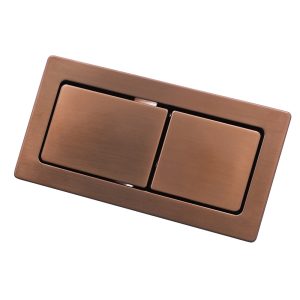 Fienza Back to Wall Toilet Flush Buttons, Brushed Copper 200784CO