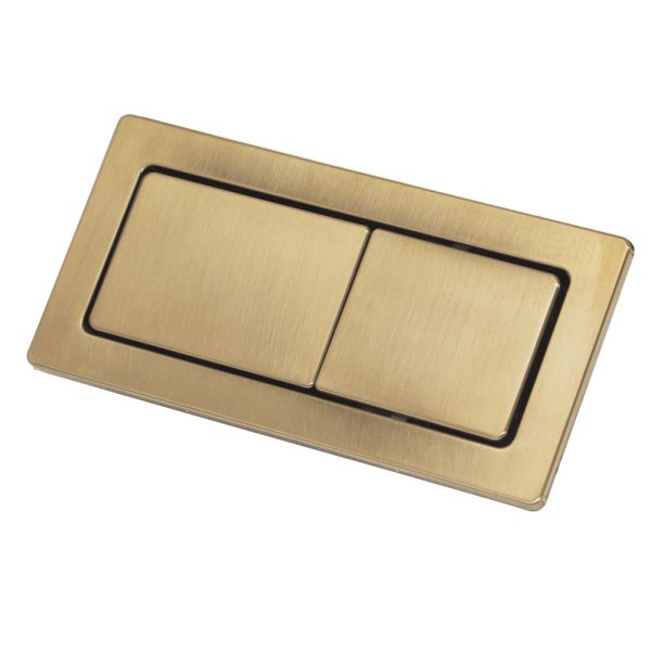 Fienza Back to Wall Toilet Flush Buttons, Urban Brass 200784UB