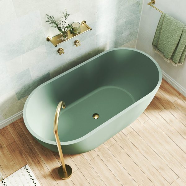 Fienza Jada Concrete Bath, Sage FC12SG