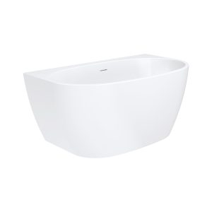 Fienza Keeto Back-To-Wall Acrylic Bath with Overflow, 1300mm FR65-1300-OF