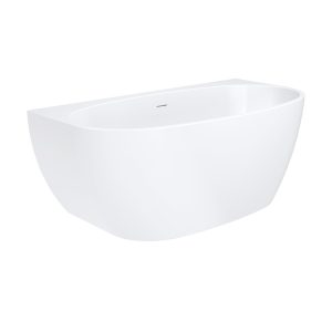 Fienza Keeto Back-To-Wall Acrylic Bath with Overflow, 1500mm FR65-1500-OF