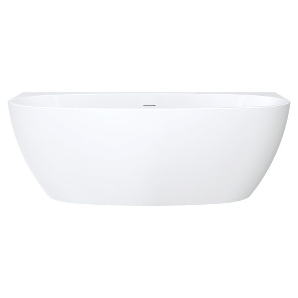 Keeto Back-To-Wall Acrylic Bath with Overflow, 1700mm FR65-1700-OF