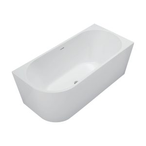 Fienza Isabella Left-Hand Acrylic Corner Bath with Overflow, Gloss White, 1500mm FR67-1500L-OF