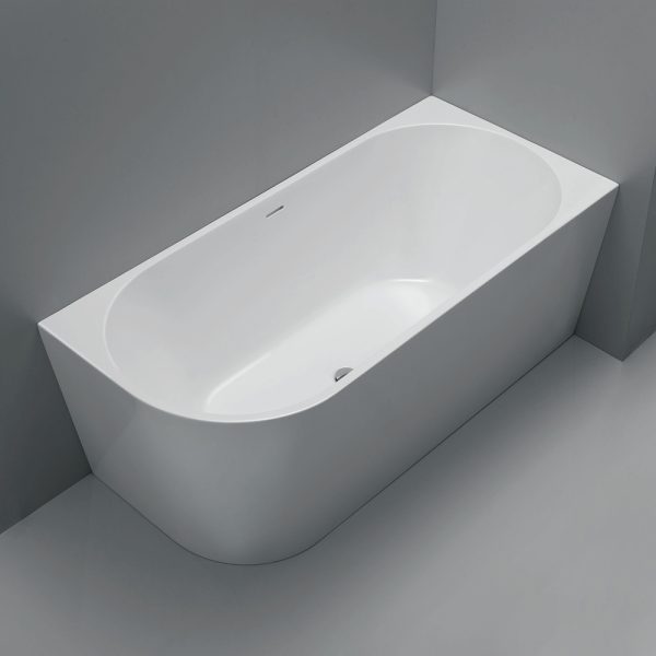 Fienza Isabella Left-Hand Acrylic Corner Bath with Overflow, Gloss White, 1500mm FR67-1500L-OF