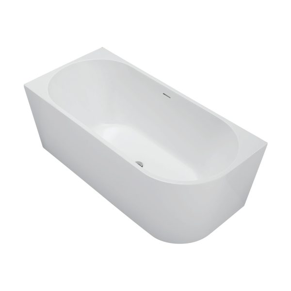 Fienza Isabella Right-Hand Acrylic Corner Bath with Overflow, Gloss White, 1500mm FR67-1500R-OF