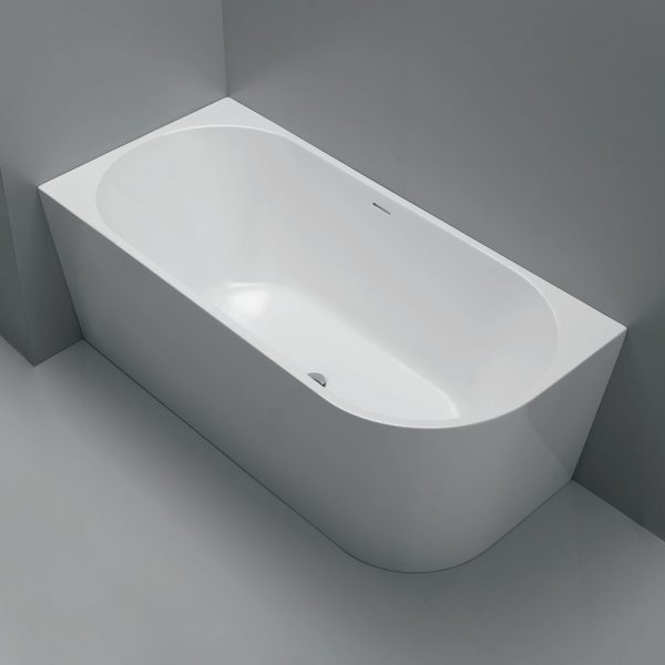 Fienza Isabella Right-Hand Acrylic Corner Bath with Overflow, Gloss White, 1500mm FR67-1500R-OF