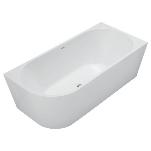 Fienza Isabella Left-Hand Acrylic Corner Bath with Overflow, Gloss White, 1700mm FR67-1700L-OF