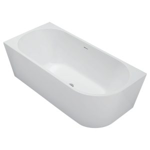 Fienza Isabella Right-Hand Acrylic Corner Bath with Overflow, Gloss White, 1700mm FR67-1700R-OF