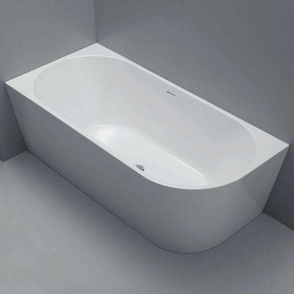 Fienza Isabella Right-Hand Acrylic Corner Bath with Overflow, Gloss White, 1700mm FR67-1700R-OF