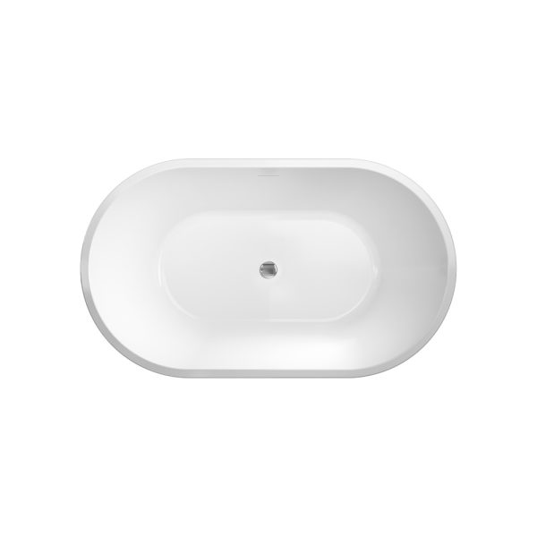 Fienza Austin Freestanding Acrylic Bath with Overflow, 1200mm FR71-1200-OF