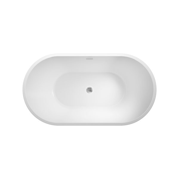 Fienza Austin Freestanding Acrylic Bath with Overflow, 1300mm FR71-1300-OF