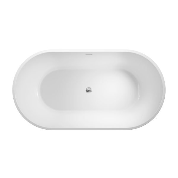 Fienza Austin Freestanding Acrylic Bath with Overflow, 1500mm FR71-1500-OF