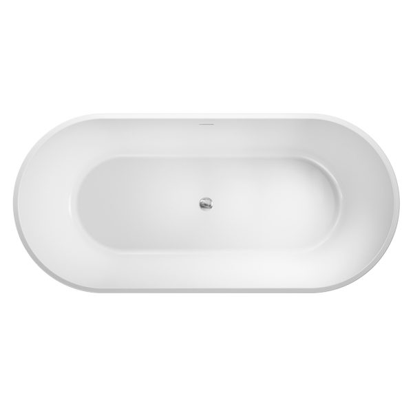 Fienza Austin Freestanding Acrylic Bath with Overflow, 1700mm FR71-1700-OF