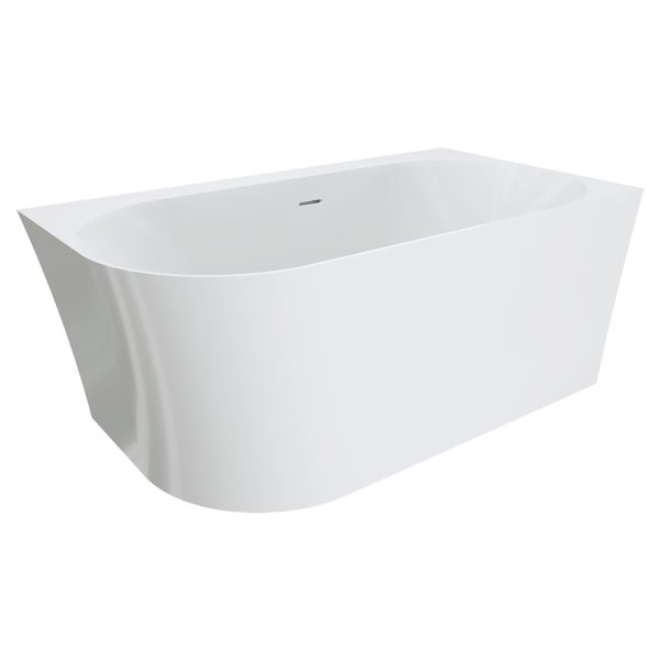 Fienza Chloe Left-Hand Acrylic Corner Bath with Overflow, 1400mm FR75-1400L-OF