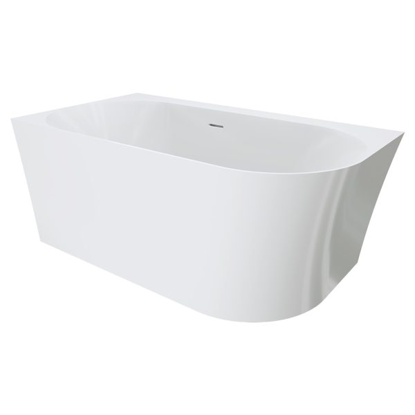 Fienza Chloe Right-Hand Acrylic Corner Bath with Overflow, 1400mm FR75-1400R-OF