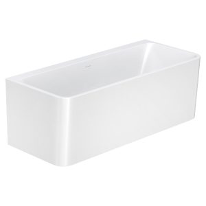 Fienza Delta Back-To-Wall Acrylic Bath with Overflow, 1700mm FR8773-OF